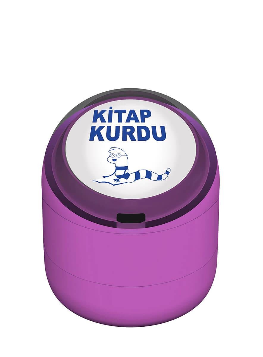 Kitap Kurdu Motivasyon Kaşesi 22mm Yuvarlak Teknobutik.com'da