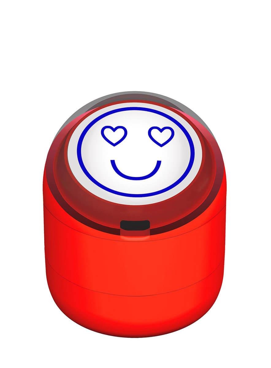 Mutlu Emojili Motivasyon Kaşesi 22mm Yuvarlak Teknobutik.com'da