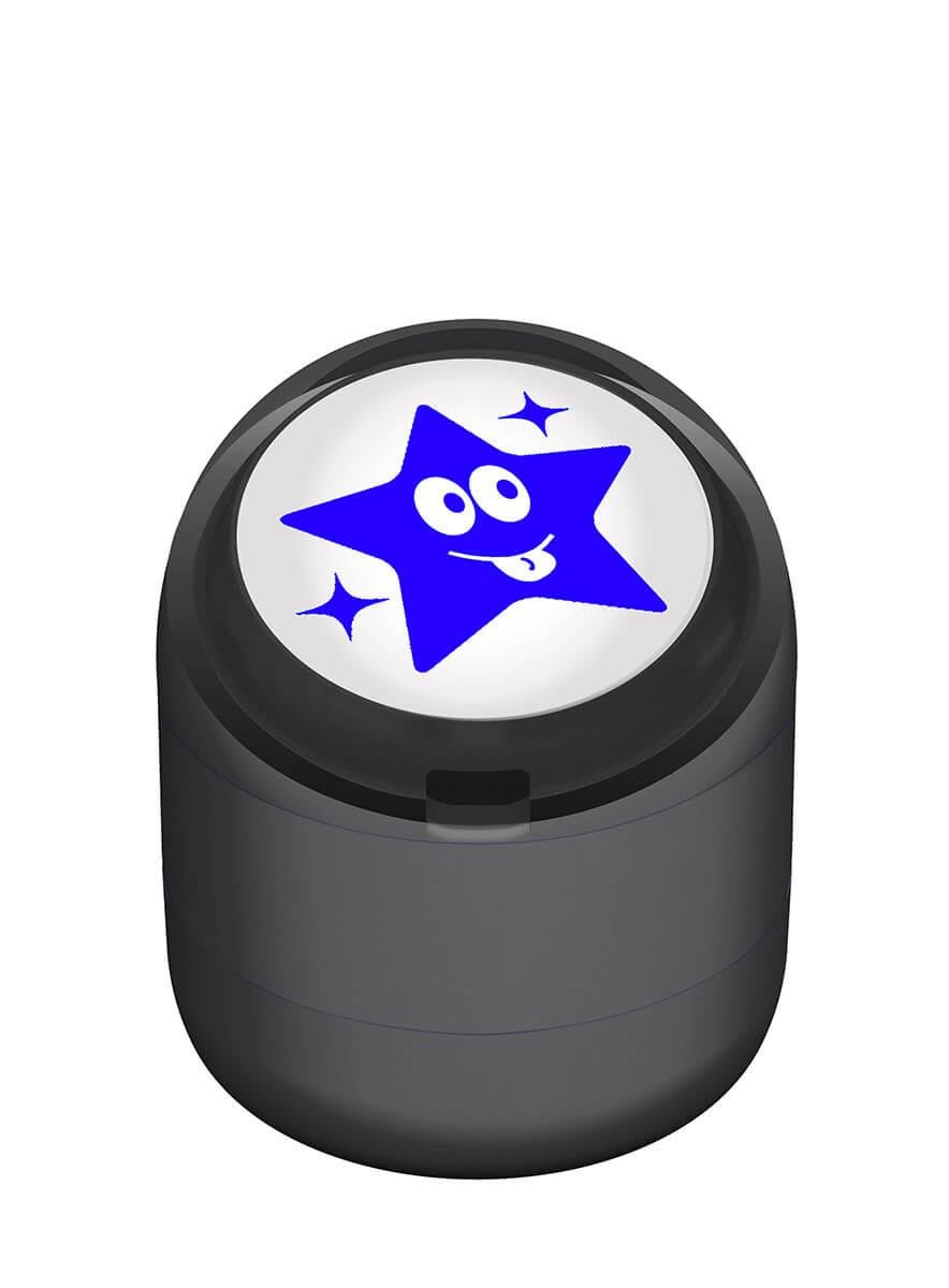 Şakacı Yıldız Emojili Motivasyon Kaşesi 22mm Yuvarlak Teknobutik.com'da