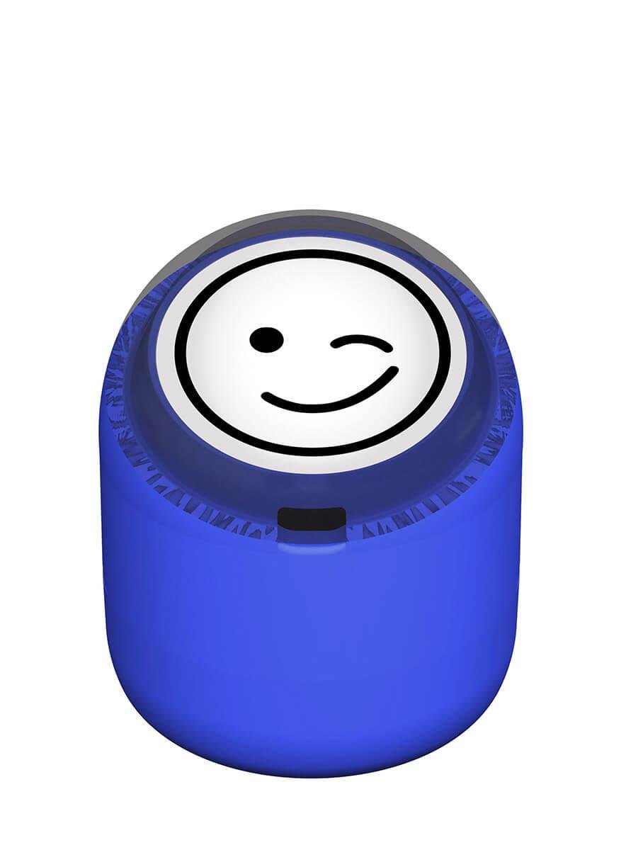 Göz Kırpan Gülen Emoji Motivasyon Kaşesi 22mm Yuvarlak Teknobutik.com'da
