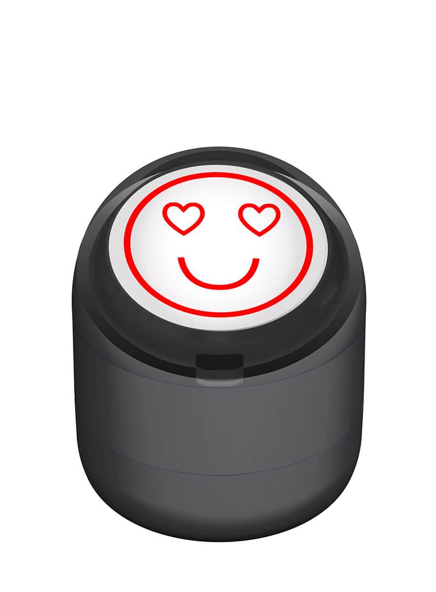 Mutlu Emojili Motivasyon Kaşesi 22mm Yuvarlak Teknobutik.com'da