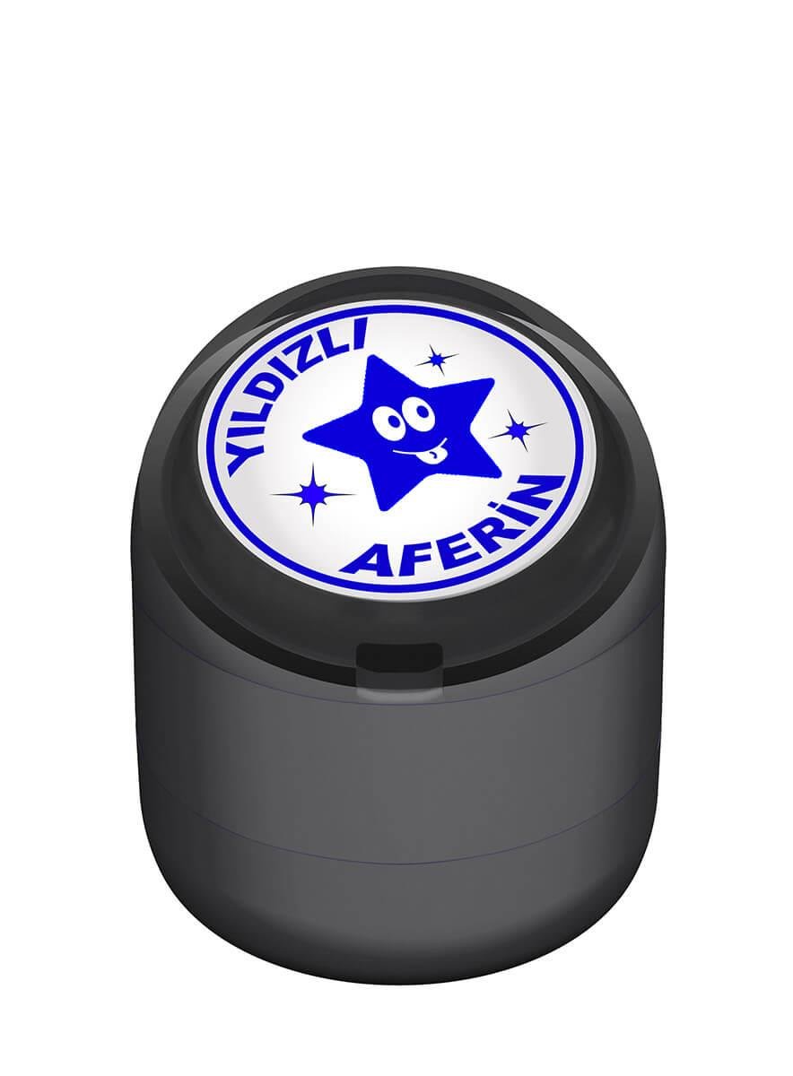 Yıldızlı Aferin Motivasyon Kaşesi 22mm Yuvarlak Teknobutik.com'da