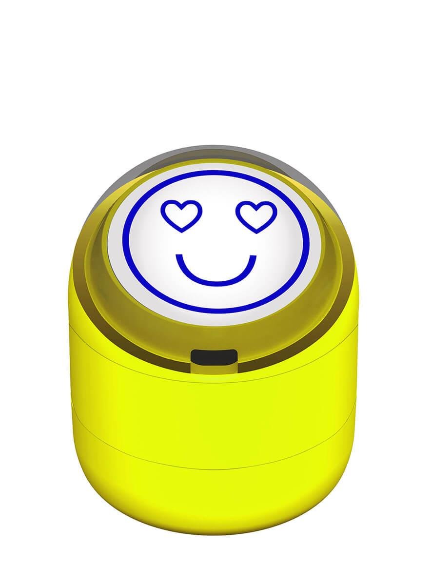 Mutlu Emojili Motivasyon Kaşesi 22mm Yuvarlak Teknobutik.com'da