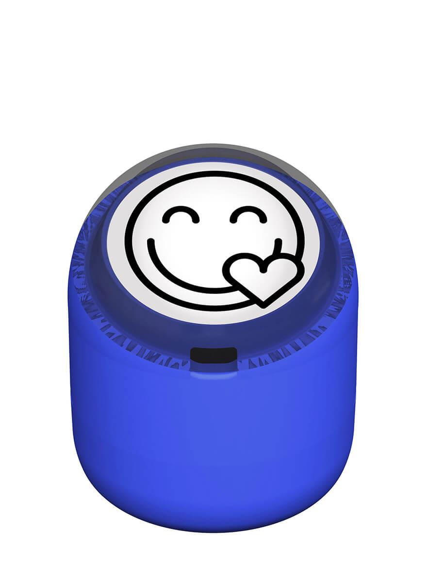 Gülen Emoji Kalp Motivasyon Kaşesi 22mm Yuvarlak Teknobutik.com'da