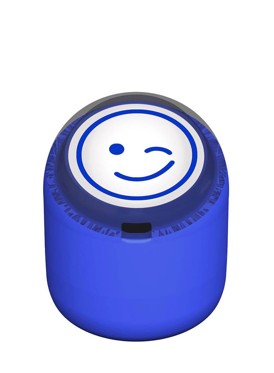 Göz Kırpan Gülen Emoji Motivasyon Kaşesi 22mm Yuvarlak Teknobutik.com'da