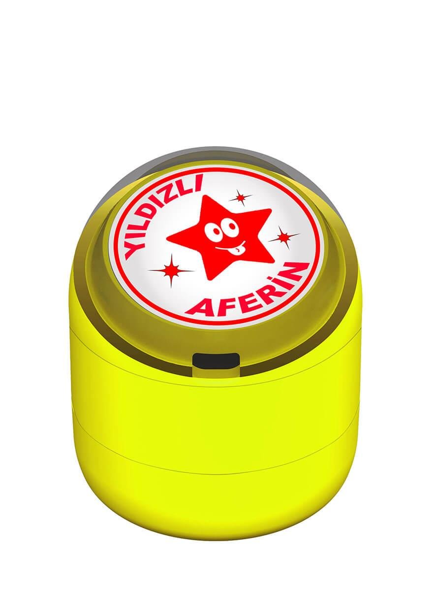 Yıldızlı Aferin Motivasyon Kaşesi 22mm Yuvarlak Teknobutik.com'da