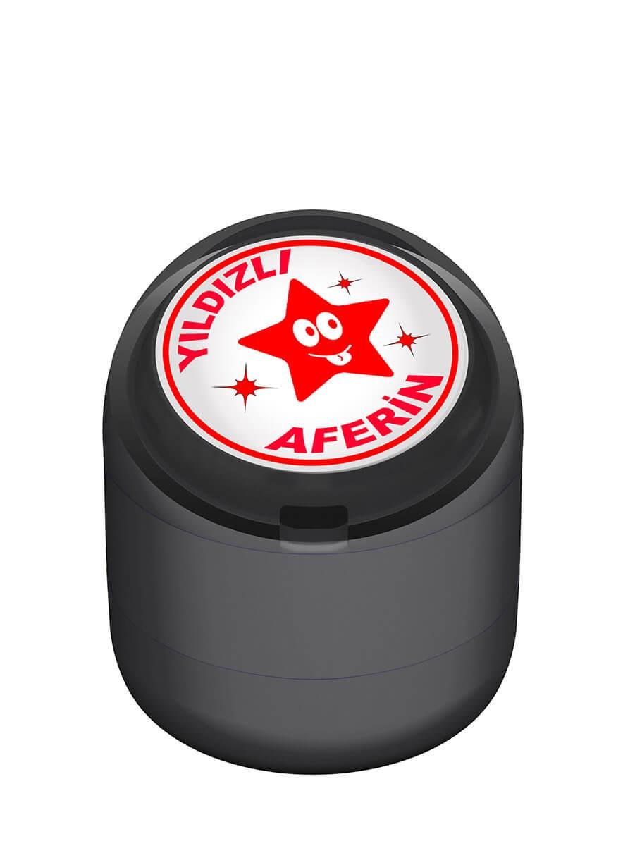 Yıldızlı Aferin Motivasyon Kaşesi 22mm Yuvarlak Teknobutik.com'da