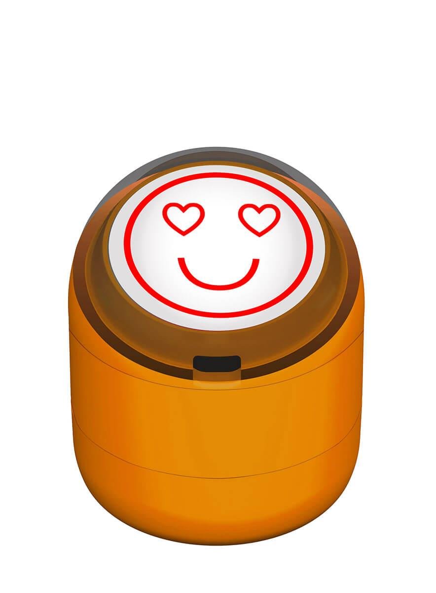 Mutlu Emojili Motivasyon Kaşesi 22mm Yuvarlak Teknobutik.com'da