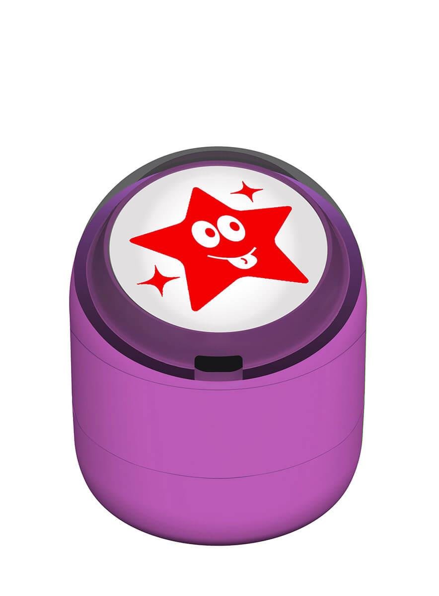 Şakacı Yıldız Emojili Motivasyon Kaşesi 22mm Yuvarlak Teknobutik.com'da