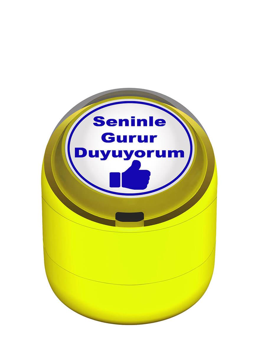 Seninle Gurur Duyuyorum Motivasyon Kaşesi 22mm Yuvarlak Teknobutik.com'da