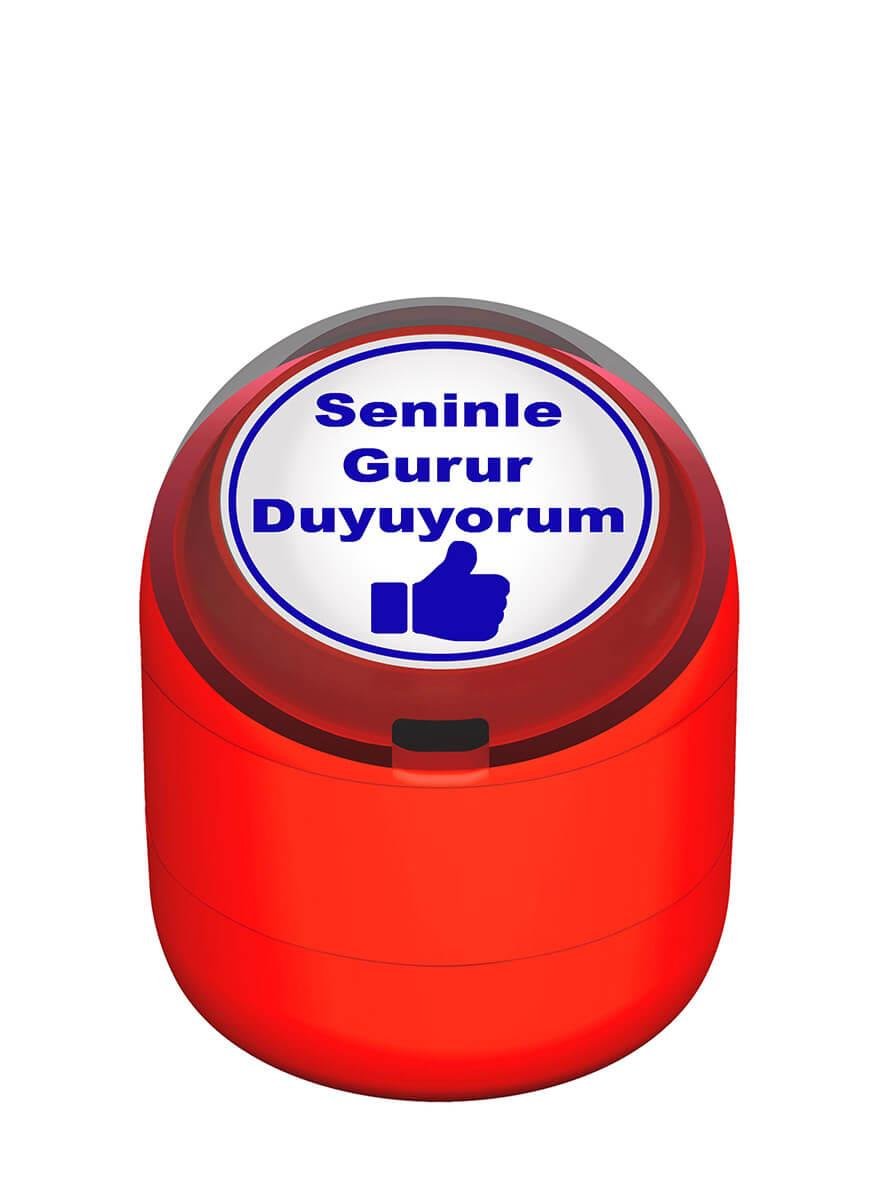 Seninle Gurur Duyuyorum Motivasyon Kaşesi 22mm Yuvarlak Teknobutik.com'da