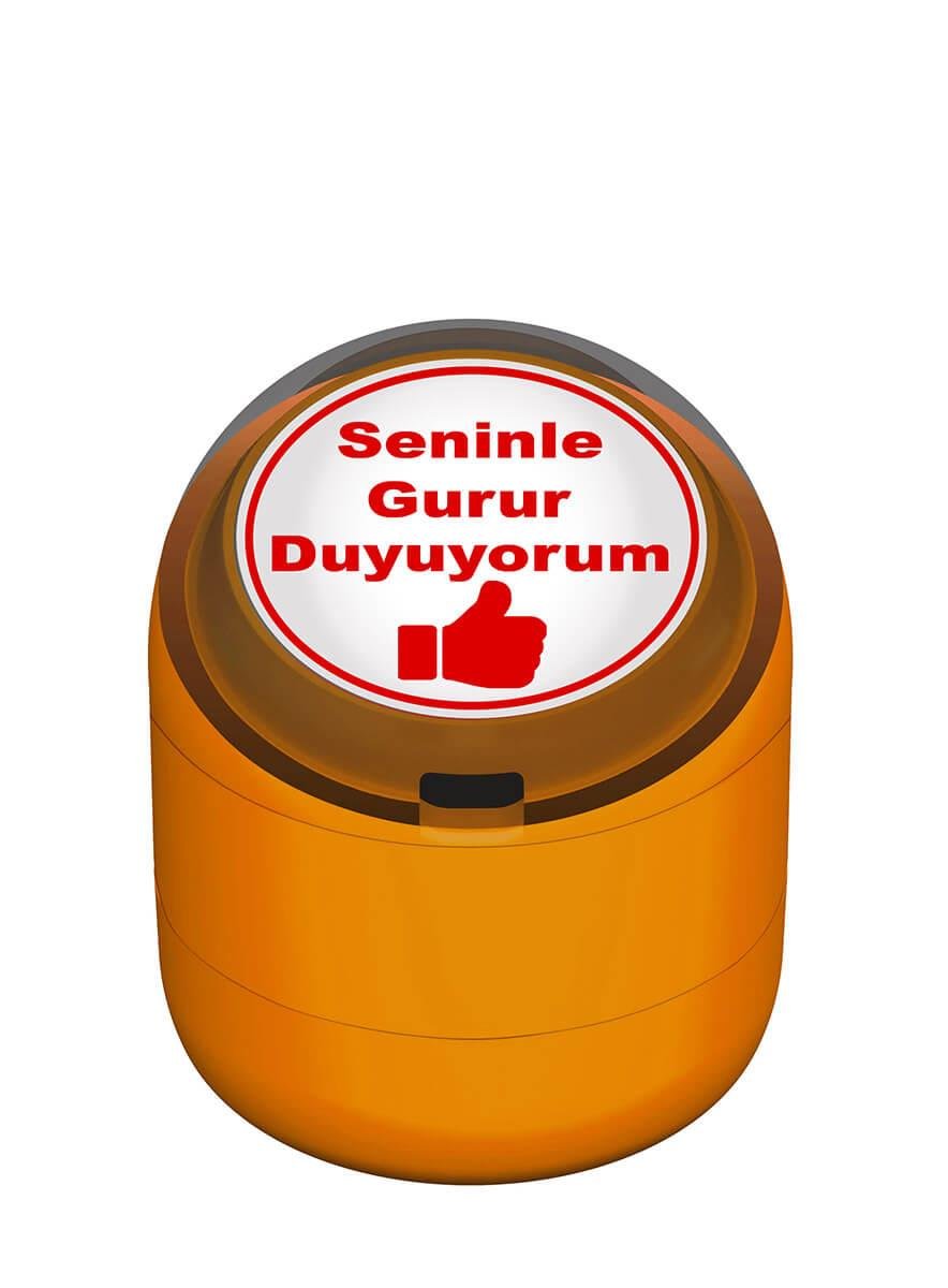 Seninle Gurur Duyuyorum Motivasyon Kaşesi 22mm Yuvarlak Teknobutik.com'da