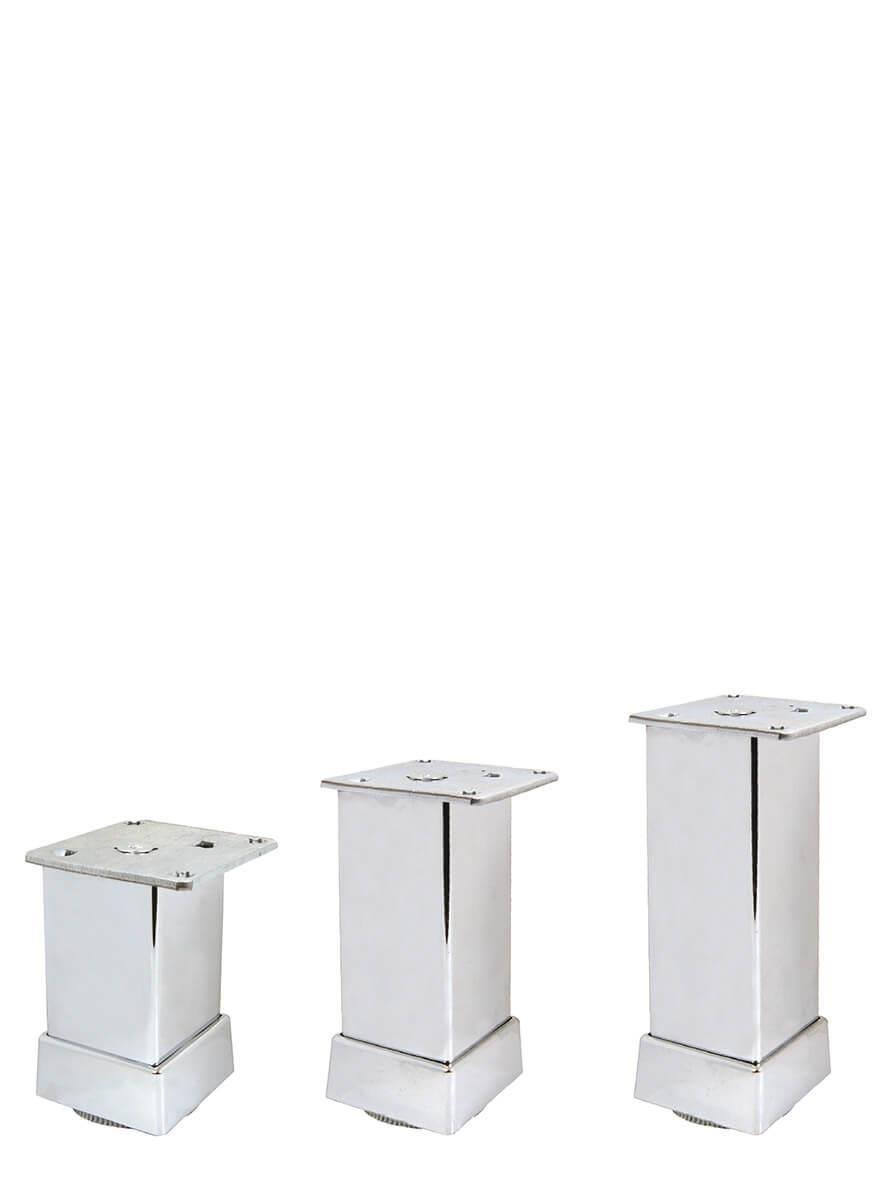 6cm 40x40mm Kare Alüminyum Düz Krom Baza Ayağı Teknobutik.com'da