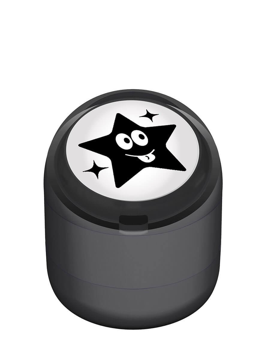 Şakacı Yıldız Emojili Motivasyon Kaşesi 22mm Yuvarlak Teknobutik.com'da