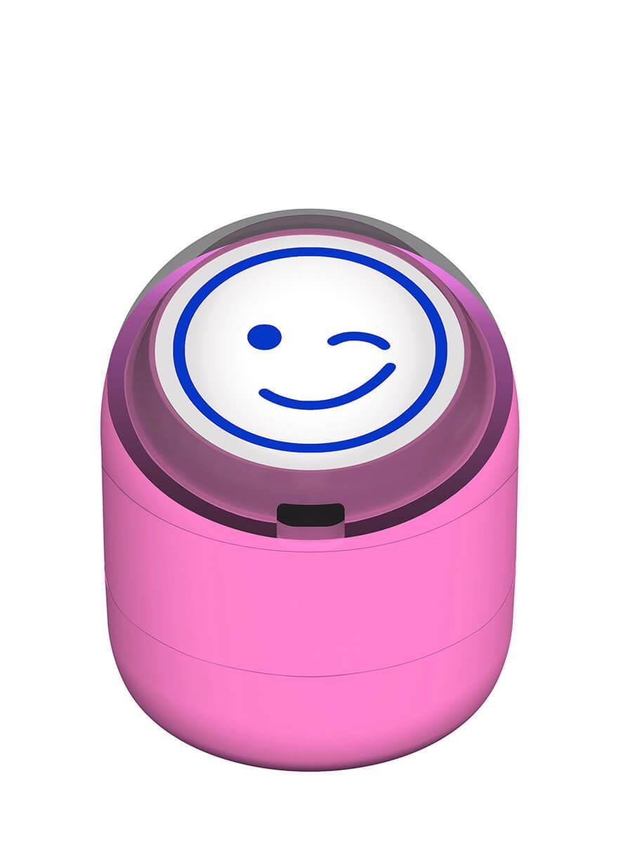Göz Kırpan Gülen Emoji Motivasyon Kaşesi 22mm Yuvarlak Teknobutik.com'da