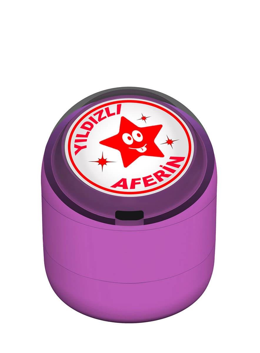 Yıldızlı Aferin Motivasyon Kaşesi 22mm Yuvarlak Teknobutik.com'da