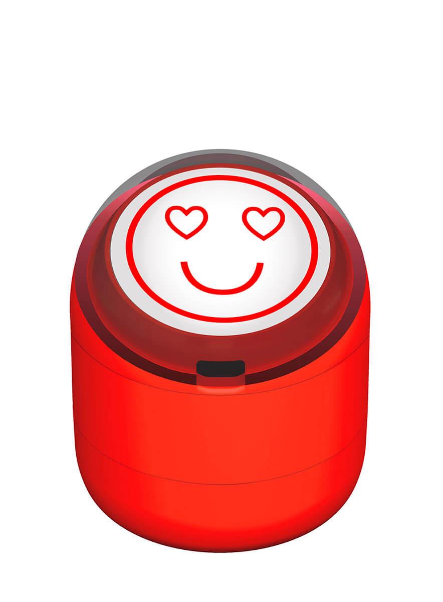 Mutlu Emojili Motivasyon Kaşesi 22mm Yuvarlak Teknobutik.com'da