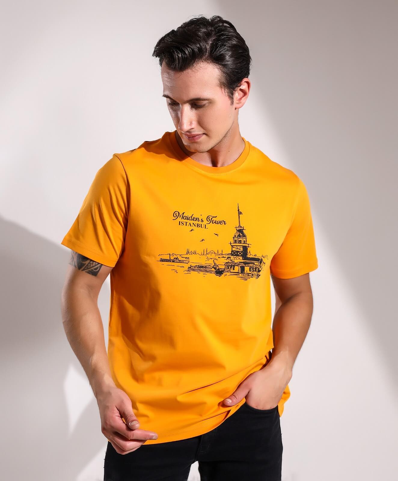 Maiden's Tower İstanbul Baskılı Regular Kalıp T-shirt Teknobutik.com'da