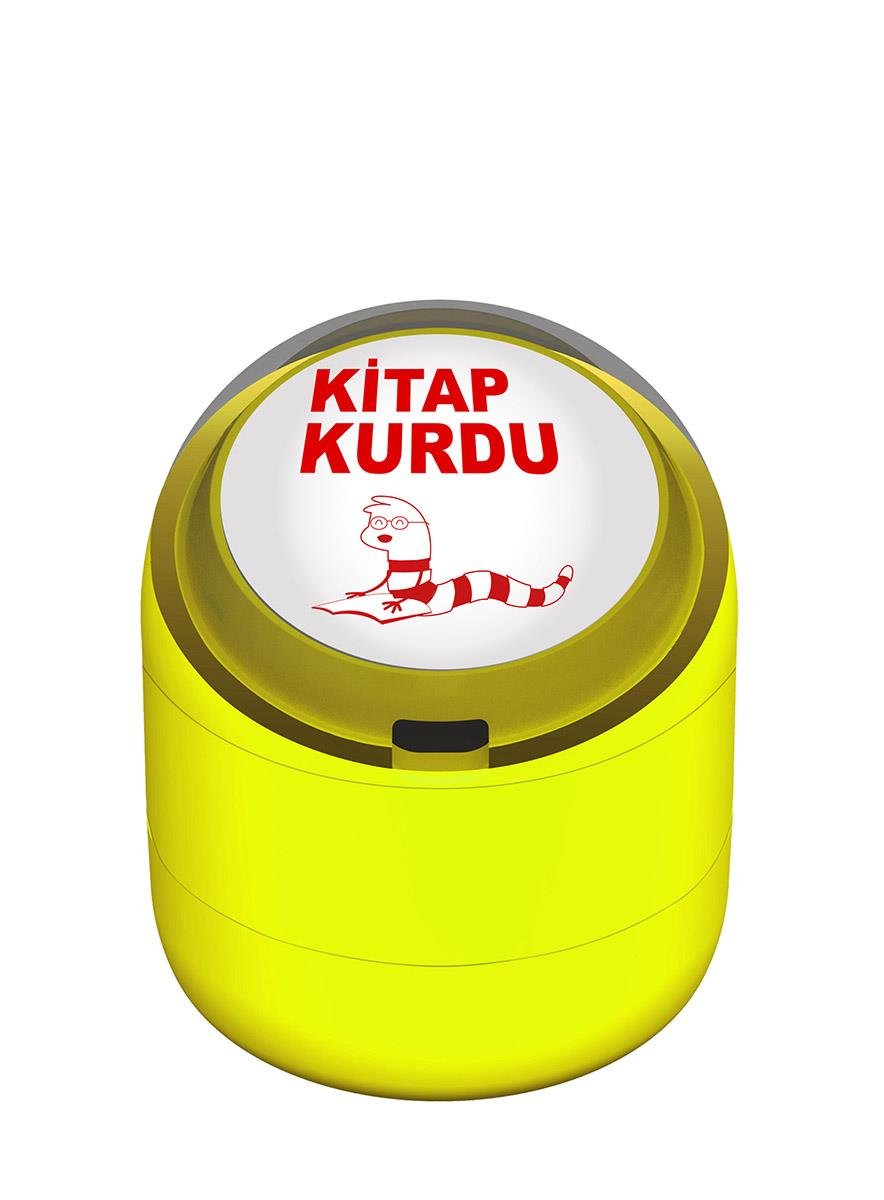 Kitap Kurdu Motivasyon Kaşesi 22mm Yuvarlak Teknobutik.com'da