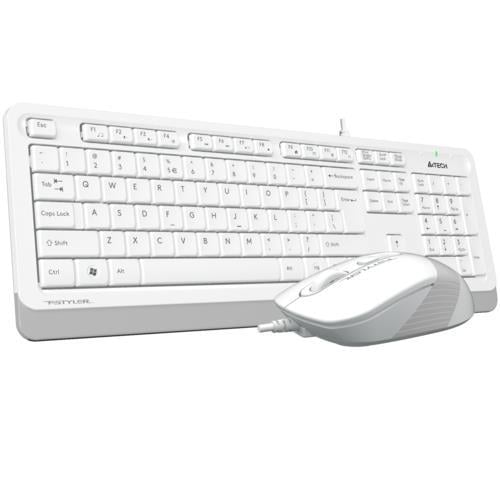 A4 Tech F1010 MM Klavye Mouse Set Beyaz USB Teknobutik.com'da