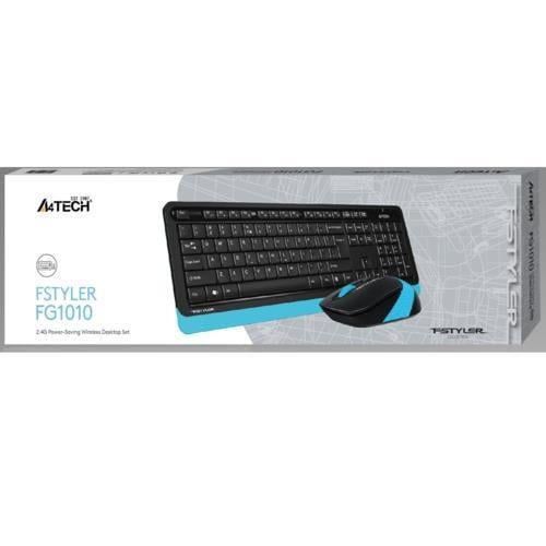 A4 Tech FG1010 Q Kablosuz MM Klavye Mouse Mavi Teknobutik.com'da