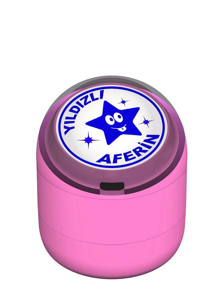 Yıldızlı Aferin Motivasyon Kaşesi 22mm Yuvarlak Teknobutik.com'da