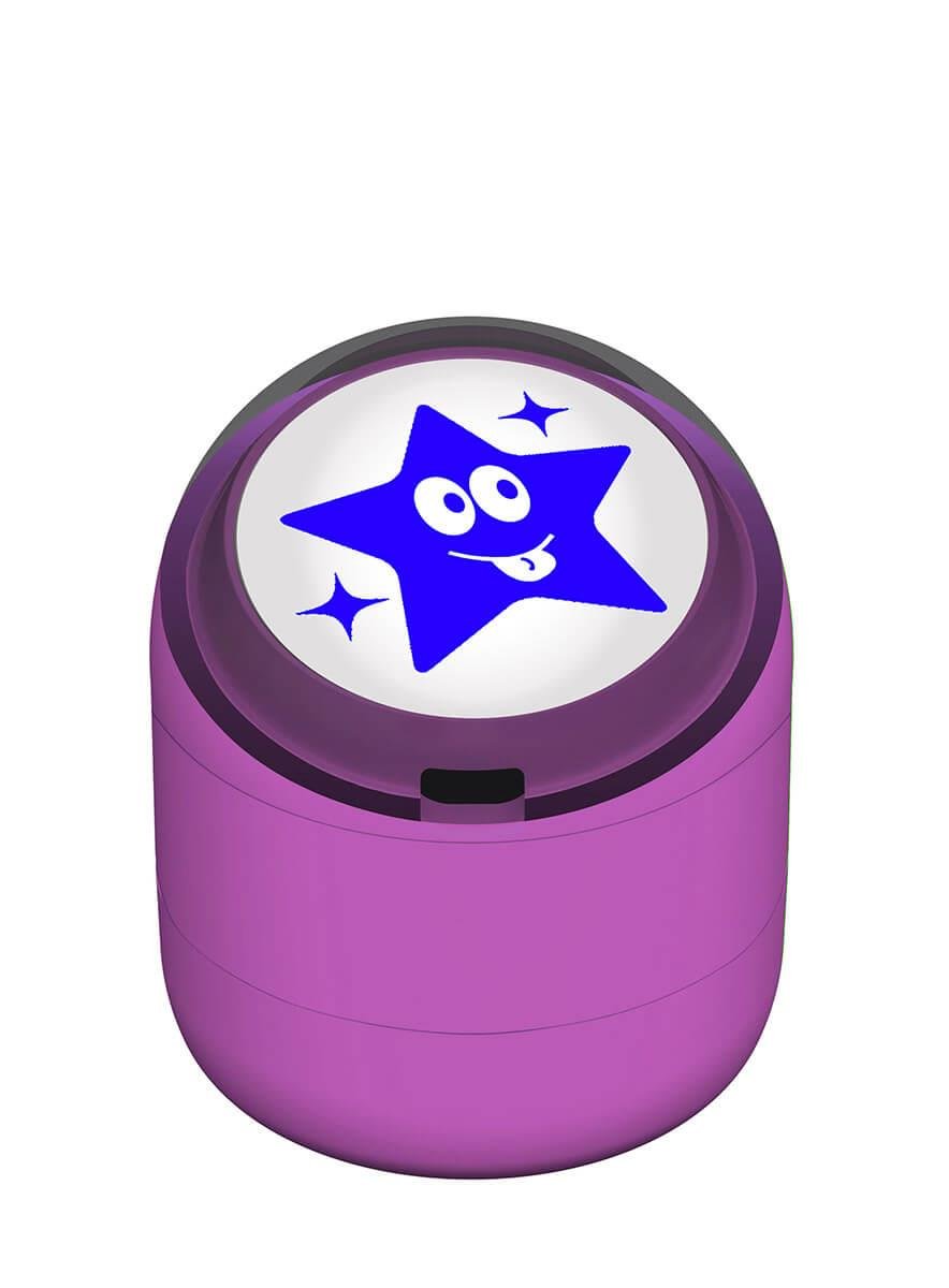 Şakacı Yıldız Emojili Motivasyon Kaşesi 22mm Yuvarlak Teknobutik.com'da