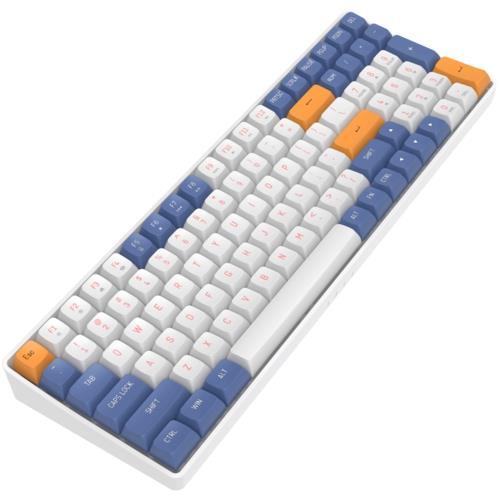 AIGO AI A100 Mavi İngilizce Q Mekanik Klavye Yellow Switch Teknobutik.com'da