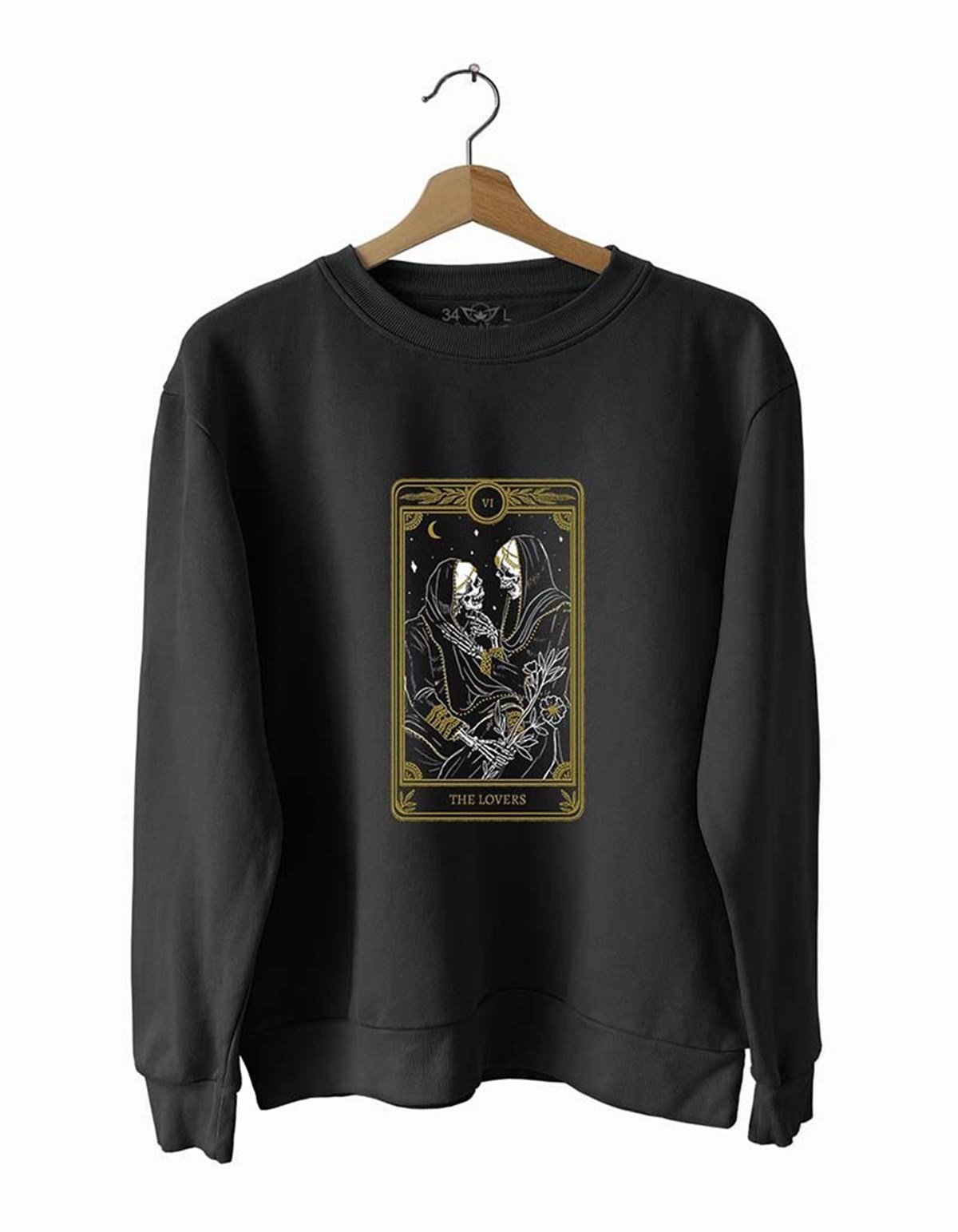 Aşıklar Basklı Slim Fit Pamuk Sweatshirt