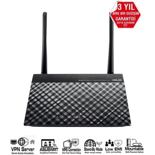 Asus DSL-N16 300Mbps ADSL/VDSL Wi-Fi VPN Modem Router Teknobutik.com'da