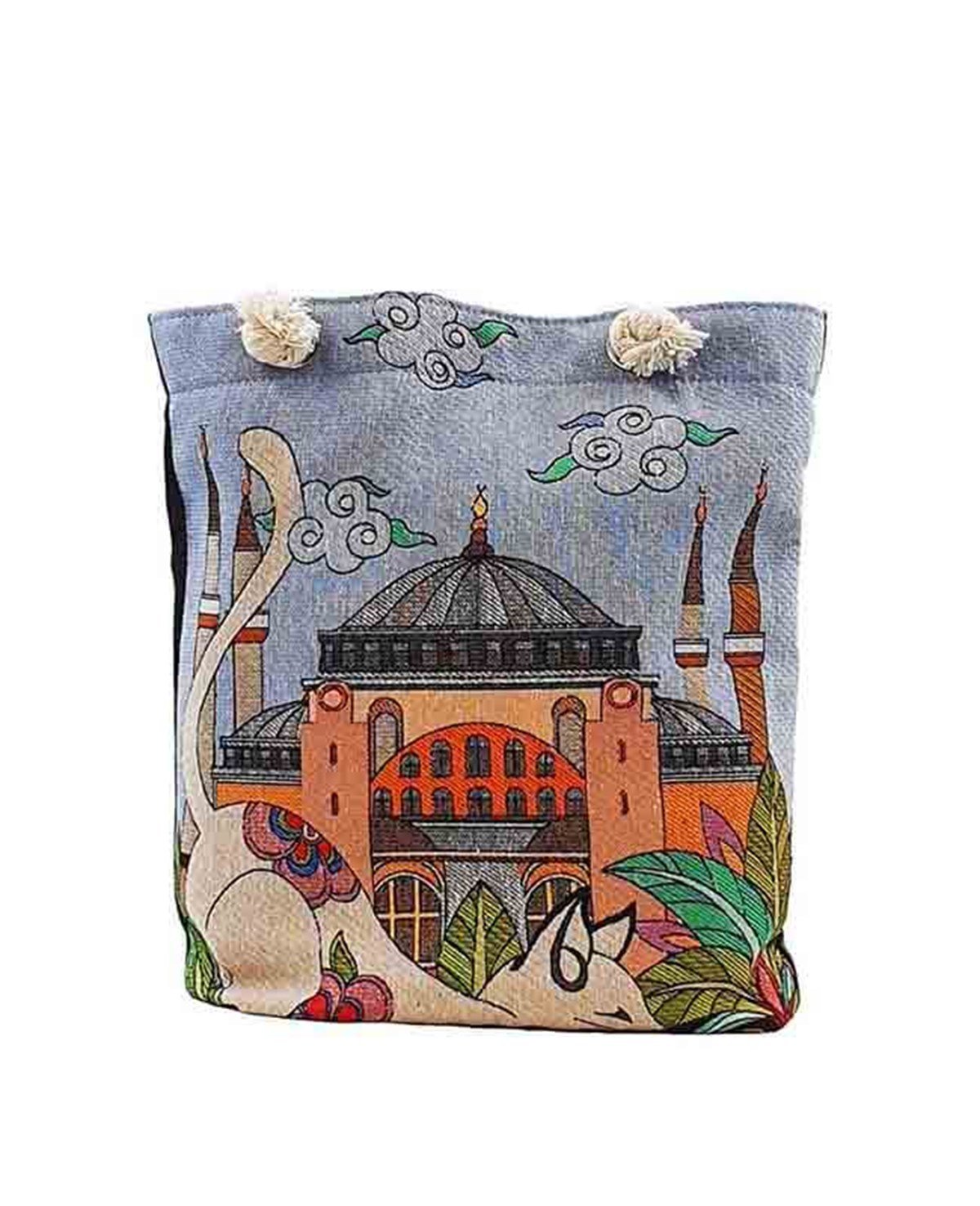 Ayasofya Cami Desenli Goblen Dokuma Heybe Çanta