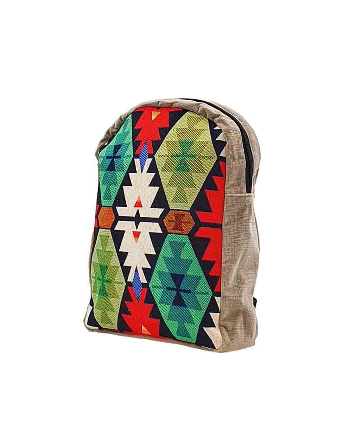 Baklava Kilim Desenli Goblen Dokuma Sırt Çantası