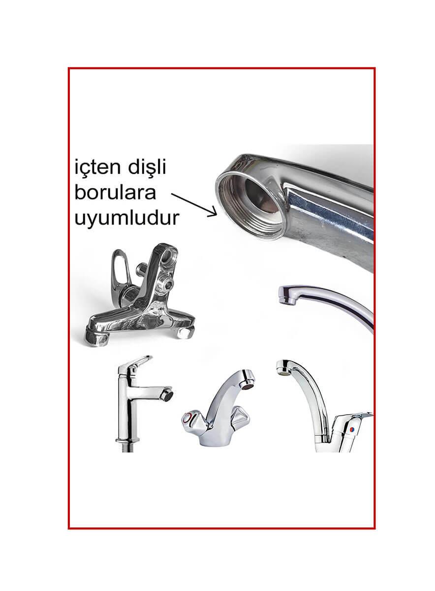 Batarya Musluk Ucu Perlatör Dış Dişli Teknobutik.com'da