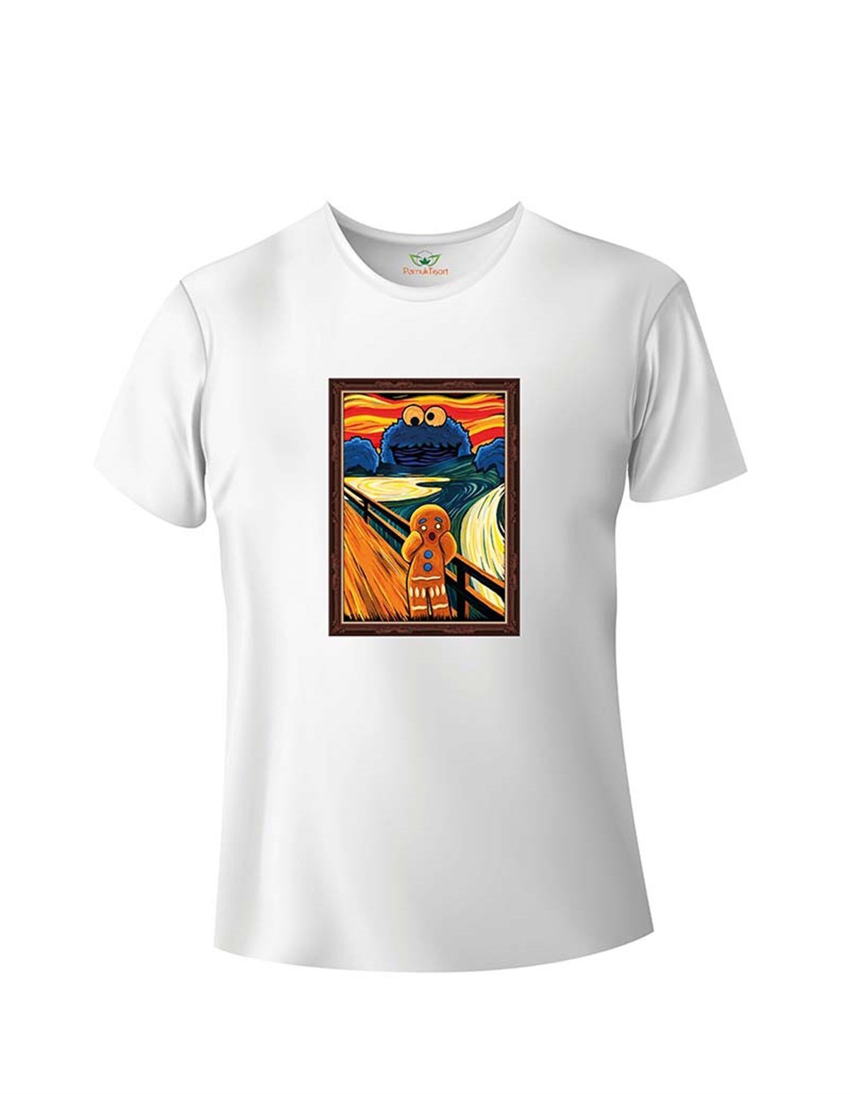Bisküit Adam Baskılı Regular Bisiklet Yaka T-shirt