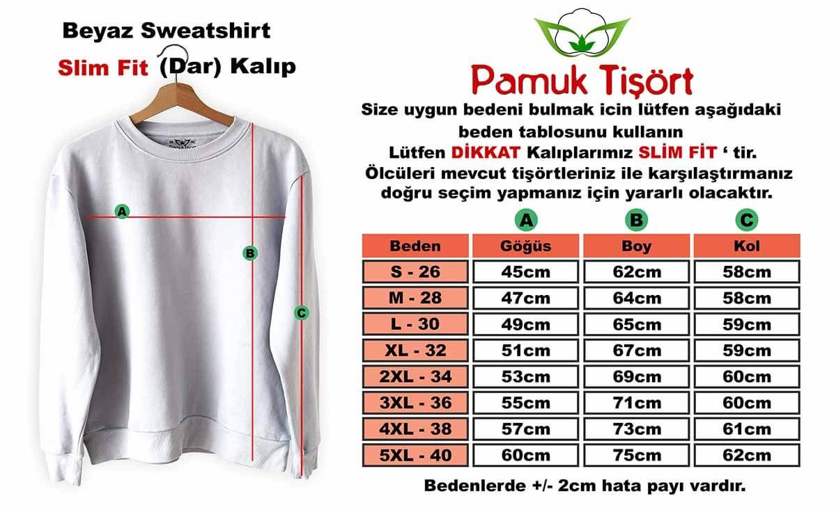 Bisküit-cookies Basklı Slim Fit Pamuk Sweatshirt