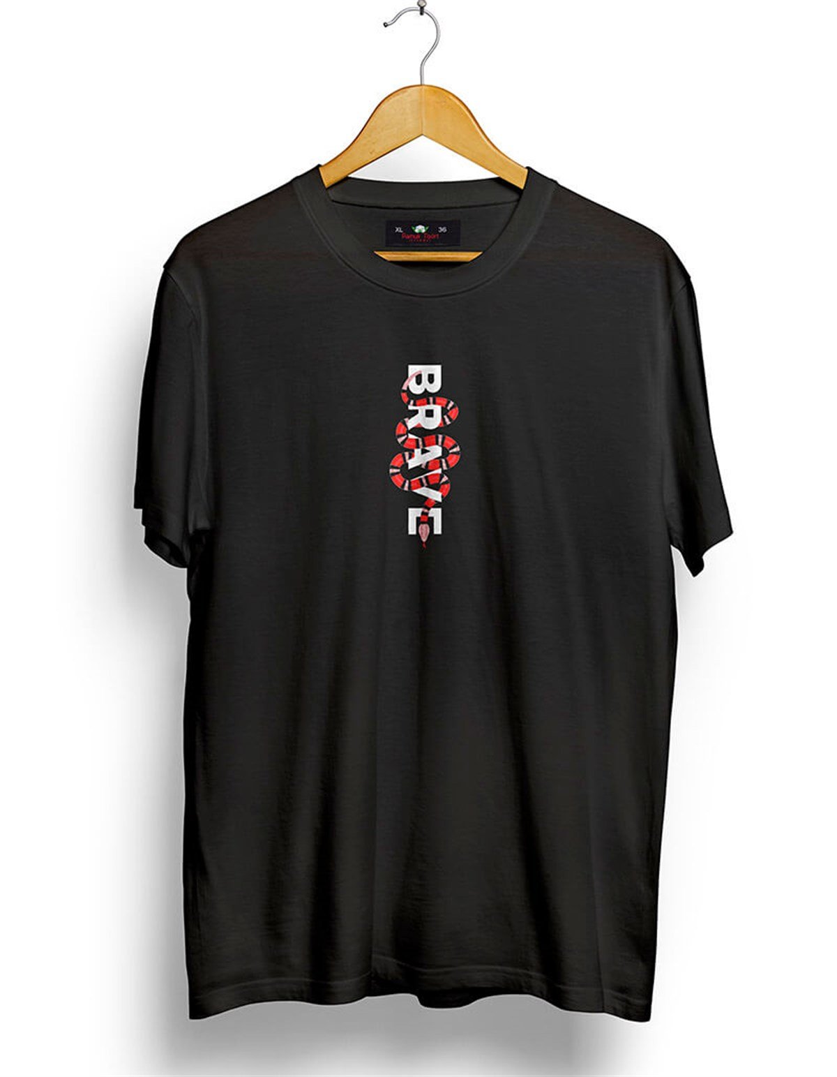 Brave Ön Arka Baskılı Oversize Bol Kalıp T-shirt