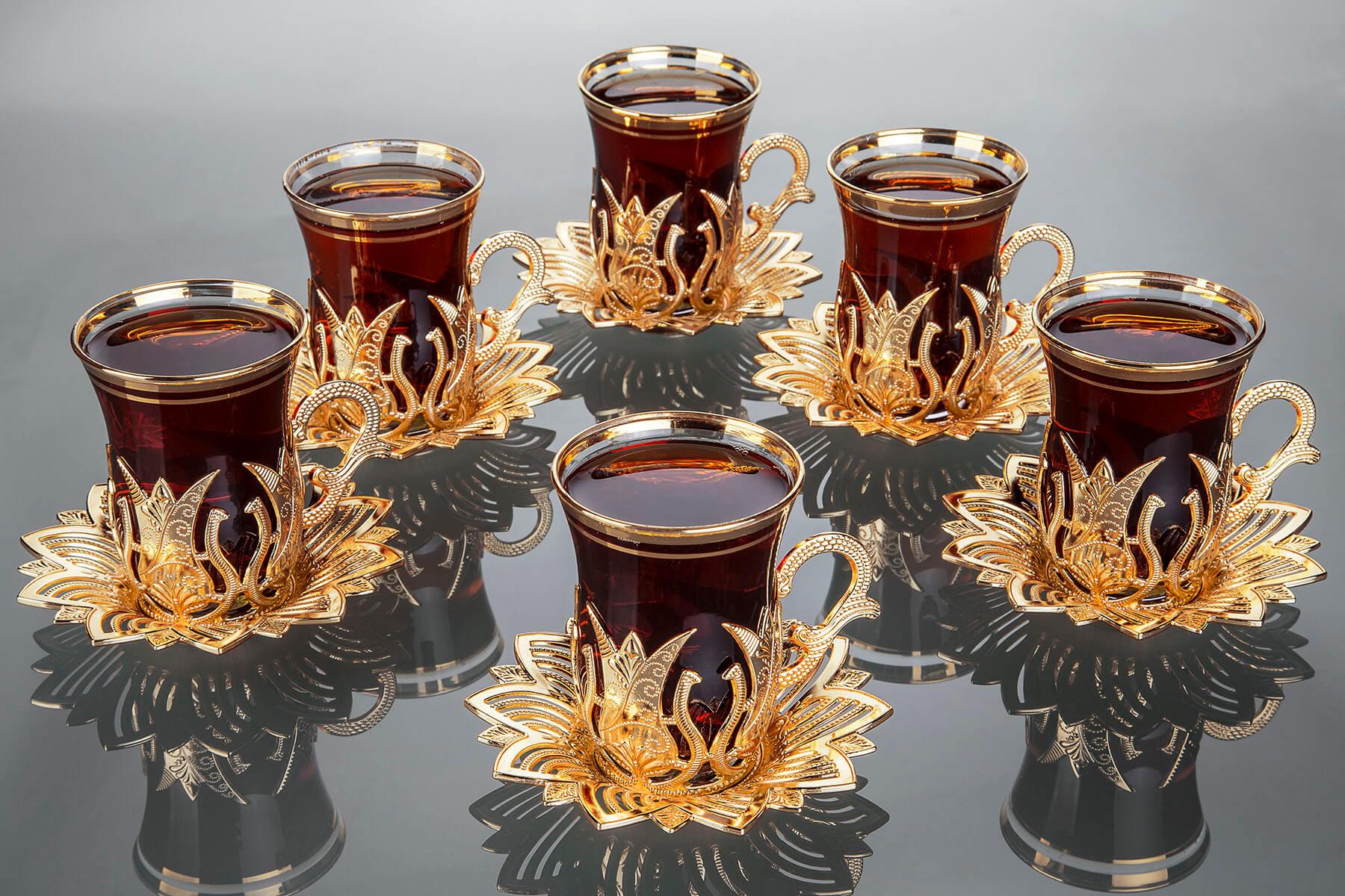 Busem Ahsen Çay Seti 18 Parça-Altın Teknobutik.com'da