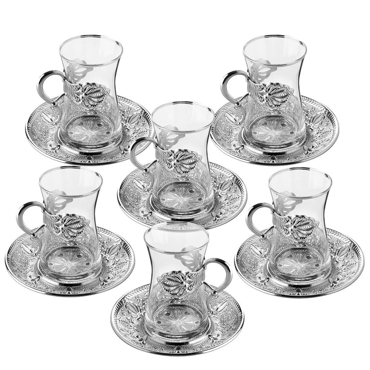 Busem Sefa Çay Seti 18 Parça-Nikel Teknobutik.com'da