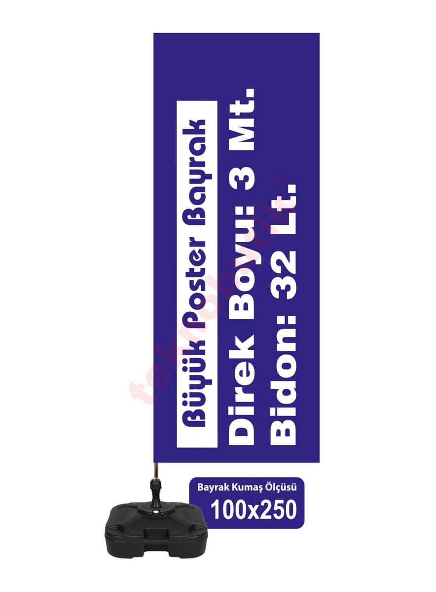 Büyük Poster Bayrak 100x250 Teknobutik.com'da