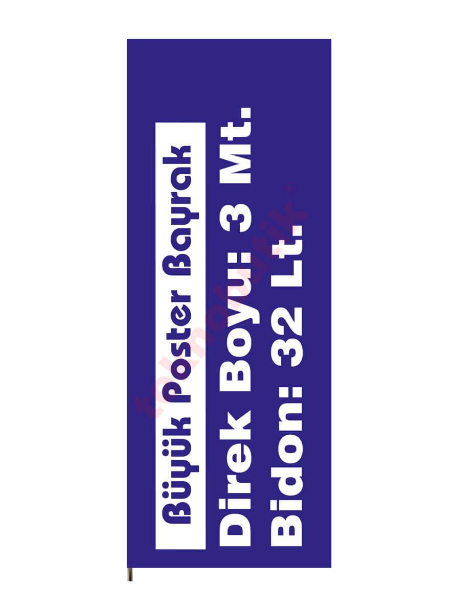 Büyük Poster Bayrak 100x250 Teknobutik.com'da