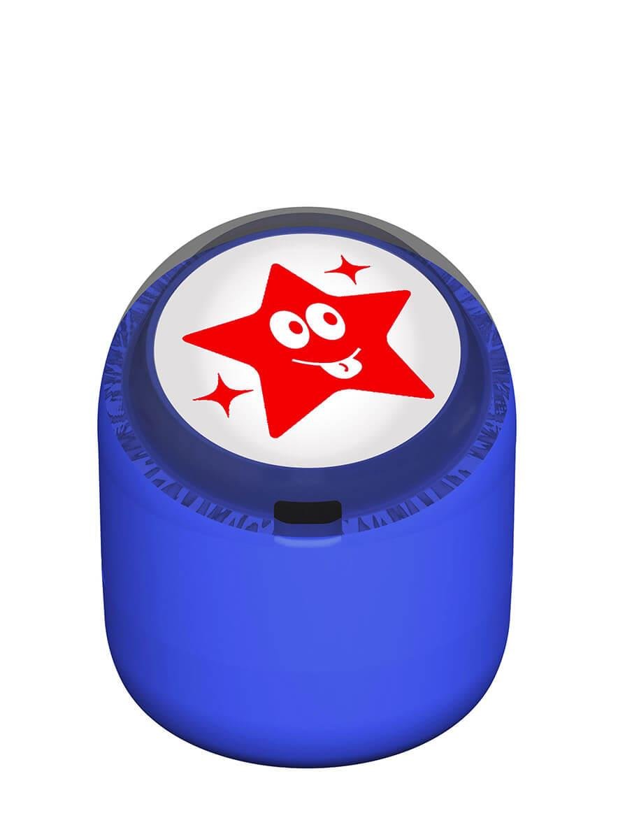 Şakacı Yıldız Emojili Motivasyon Kaşesi 22mm Yuvarlak Teknobutik.com'da