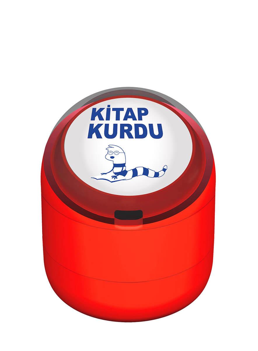 Kitap Kurdu Motivasyon Kaşesi 22mm Yuvarlak Teknobutik.com'da
