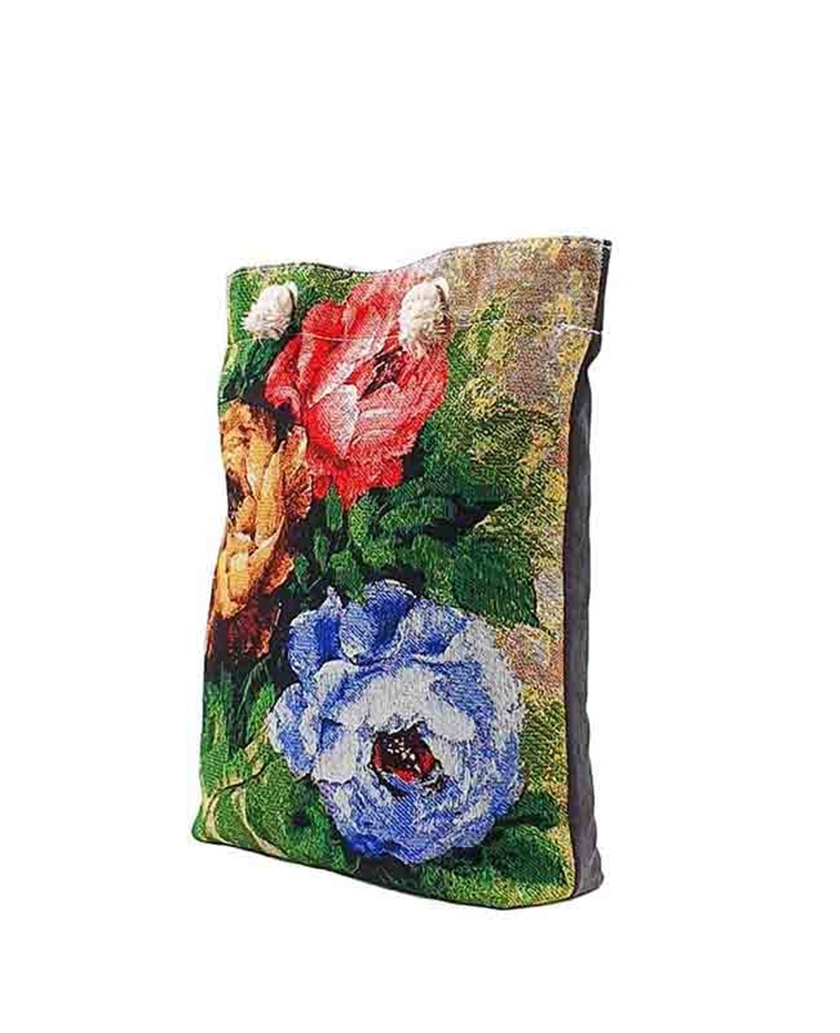 Çiçek Desenli Goblen Dokuma Heybe Çanta