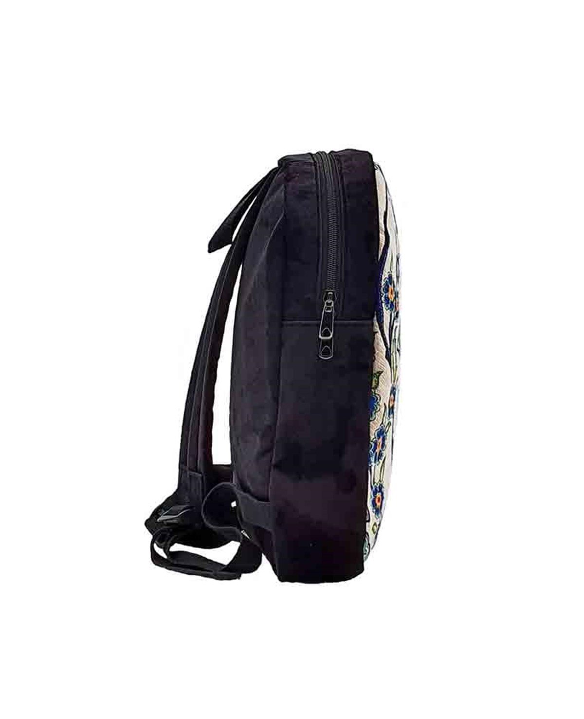 Çiçek Motifli Goblen Dokuma Sırt Çantası