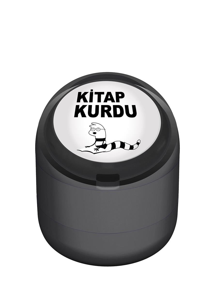Kitap Kurdu Motivasyon Kaşesi 22mm Yuvarlak Teknobutik.com'da