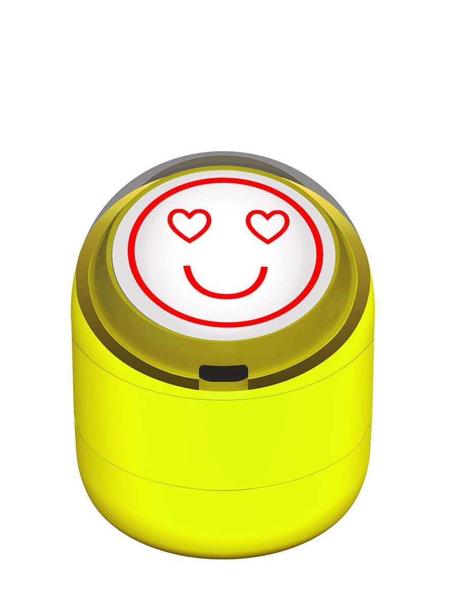 Mutlu Emojili Motivasyon Kaşesi 22mm Yuvarlak Teknobutik.com'da