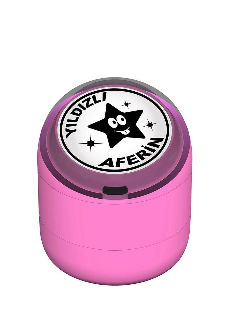 Yıldızlı Aferin Motivasyon Kaşesi 22mm Yuvarlak Teknobutik.com'da