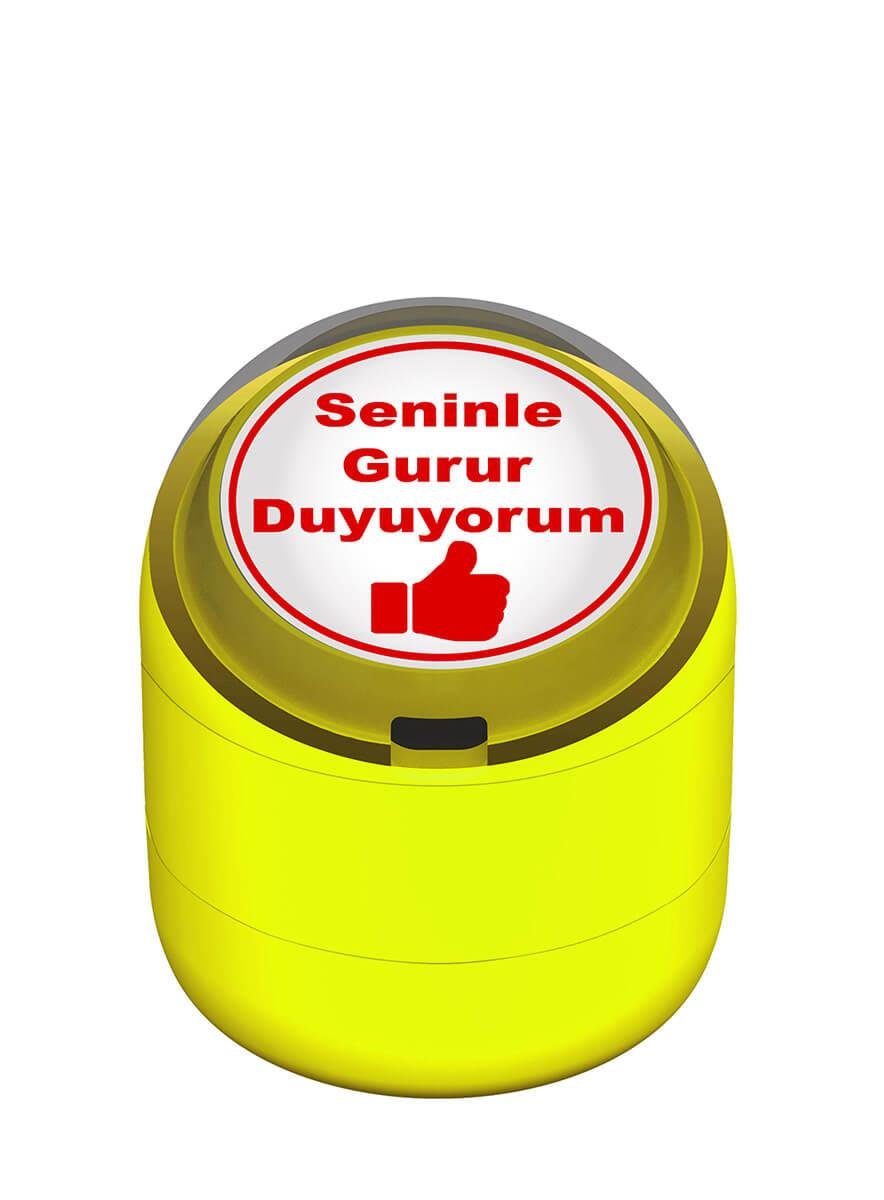 Seninle Gurur Duyuyorum Motivasyon Kaşesi 22mm Yuvarlak Teknobutik.com'da