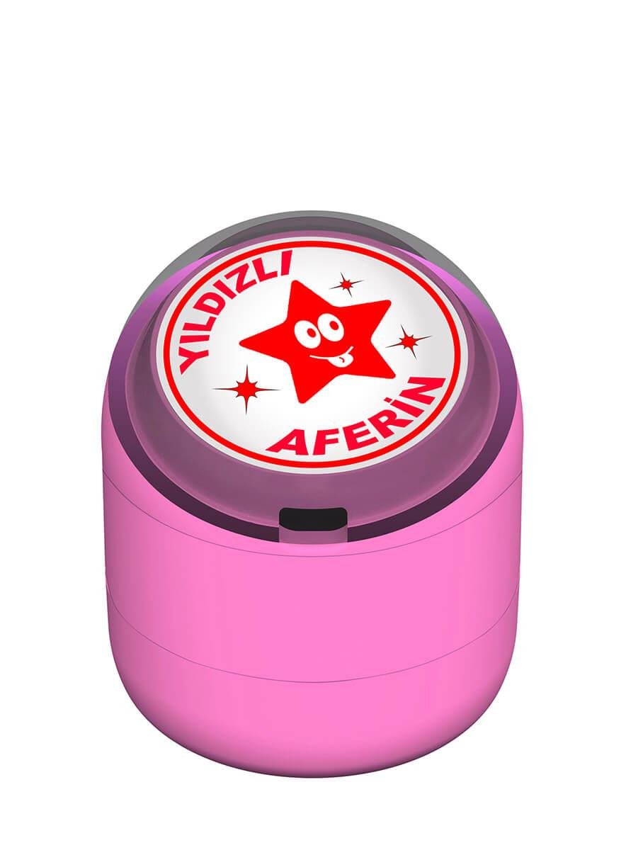 Yıldızlı Aferin Motivasyon Kaşesi 22mm Yuvarlak Teknobutik.com'da