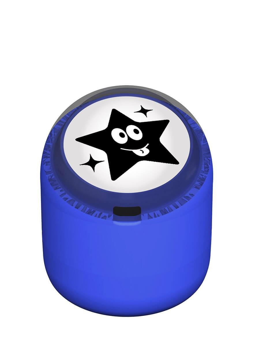 Şakacı Yıldız Emojili Motivasyon Kaşesi 22mm Yuvarlak Teknobutik.com'da
